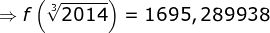\fn_jvn \Rightarrow f\left ( \sqrt[3]{2014} \right )=1695,289938
